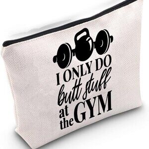 Funny Sports Lover Gifts I Only Do Butt Stuff At The Gym Makeup Bags Fitness Wom
